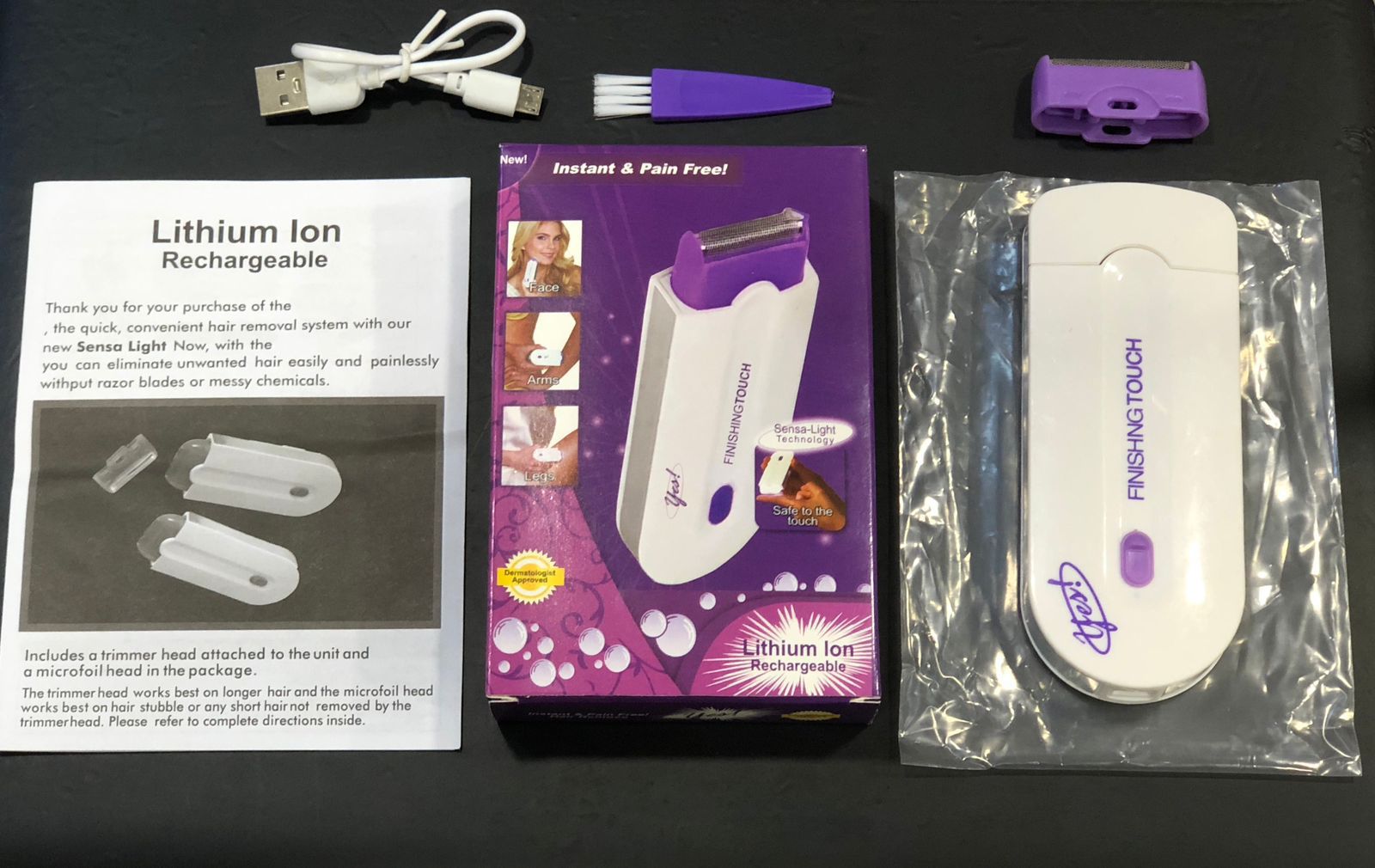 Rechargeable Yes Hair Remover Machine for Women – Finishing Touch Electric Hair Removal Tool for Smooth Skin Hover